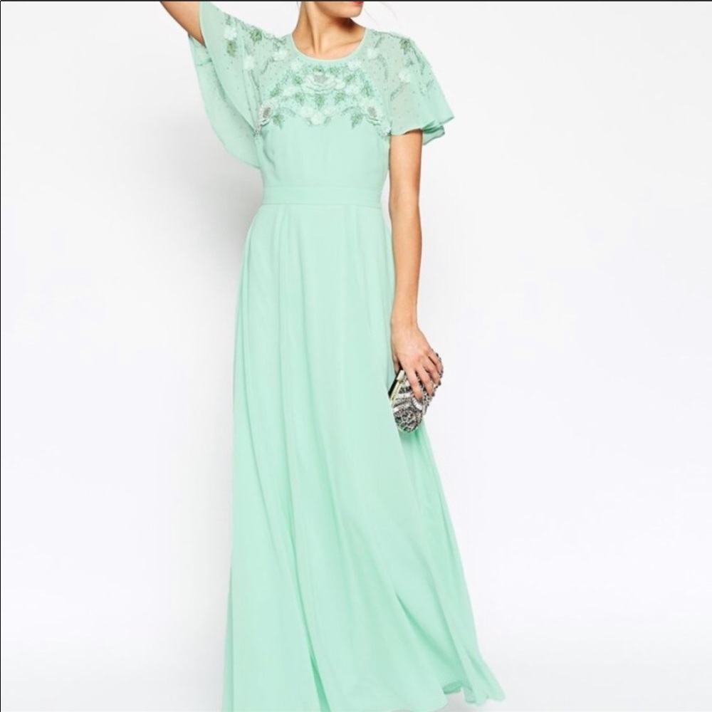 Flutter Sleeve Modest Event Dress